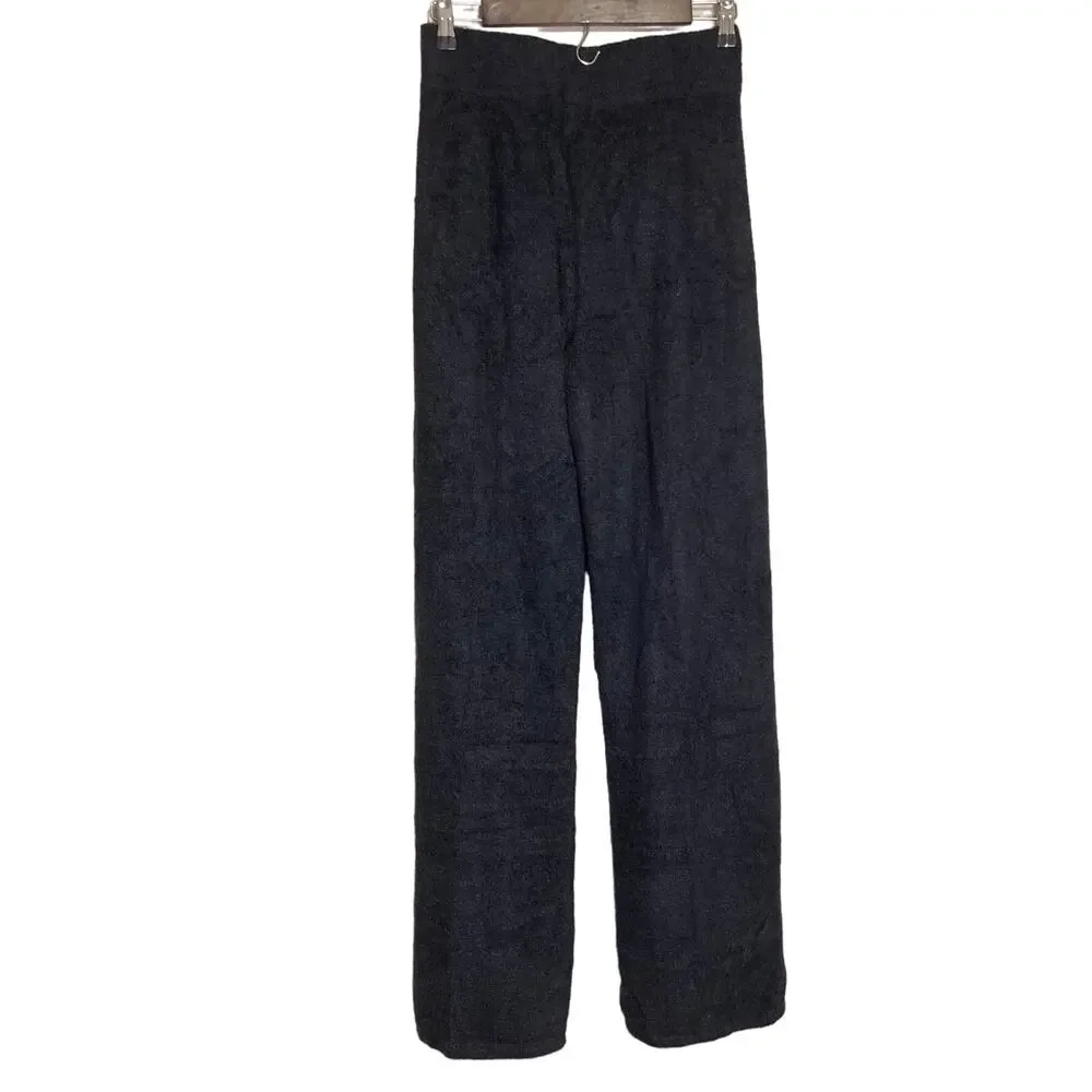 A630188 BAREFOOT DREAMS Regular CozyChic Lite Wide-Leg Seamed Pant Black S - Picture 4 of 6